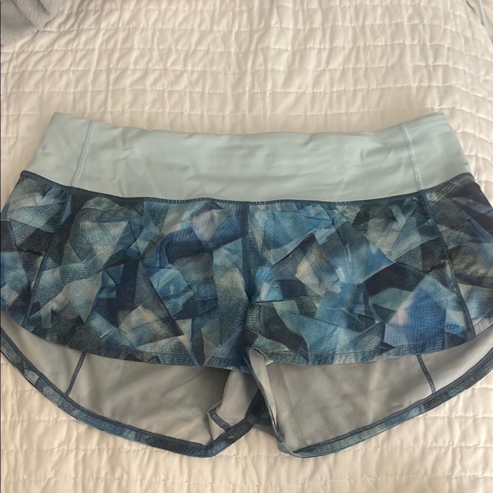 Lululemon Athletica Blue Athletic Shorts with Moisture-Wicking Fabric